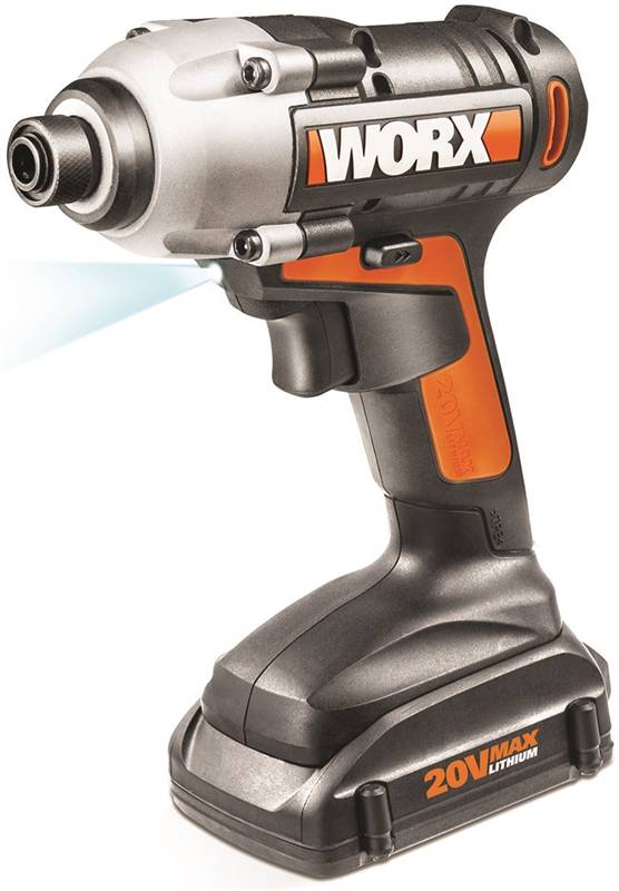 ROCKWELL Worx WX290L Impact Driver, Battery Included, 20 V, 1.5 Ah, 1/4 in Drive, 3000 ipm, 2500 rpm Speed TOOLS ROCKWELL