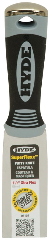 HYDE Hyde 06107 Putty Knife, 1-1/2 in W Blade, Stainless Steel Blade