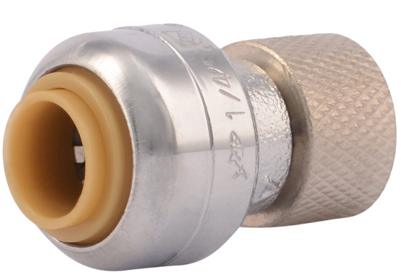 SHARKBITE SharkBite U3523LFA Pipe Connector, 1/4 x 3/8 in, Compression, Brass, 200 psi Pressure PLUMBING, HEATING & VENTILATION SHARKBITE