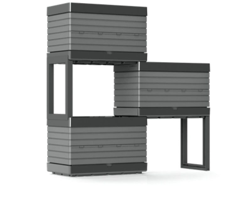 SOUTHERN PATIO Southern Patio HDR-076650 Planter Box, 15.1 in H, 11 in W, 22 in D, Rectangular, Polypropylene, Gray LAWN & GARDEN SOUTHERN PATIO
