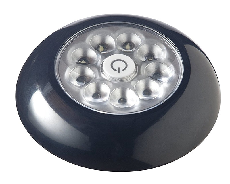 FULCRUM PRODUCTS Fulcrum 30015-303 Tap Light, AAA Battery, Alkaline Battery, 9-Lamp, LED Lamp, 40.5 Lumens, 5500 K Color Temp, Black ELECTRICAL FULCRUM PRODUCTS