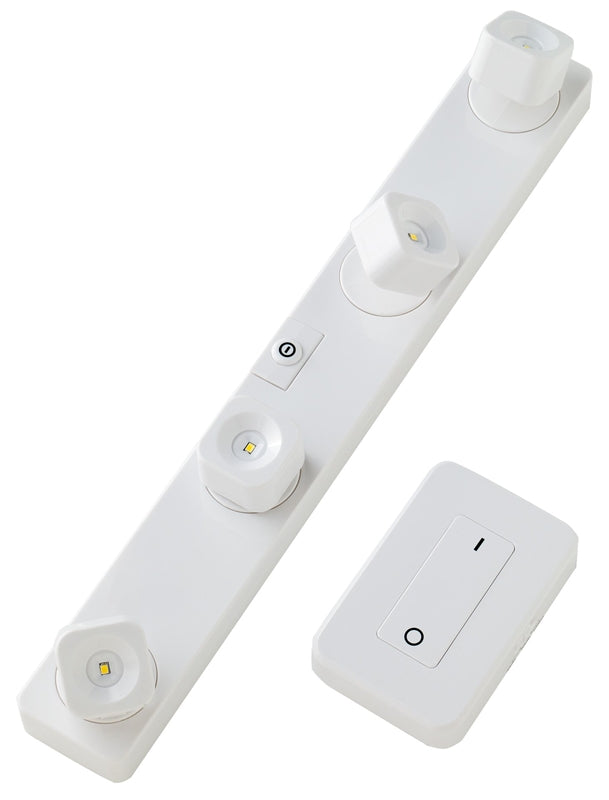 FULCRUM PRODUCTS Light It 30036-308 FastTrack Light Set, AA Battery, Alkaline Battery, 4-Lamp, LED Lamp, 55, 4000 K Color Temp, White ELECTRICAL FULCRUM PRODUCTS