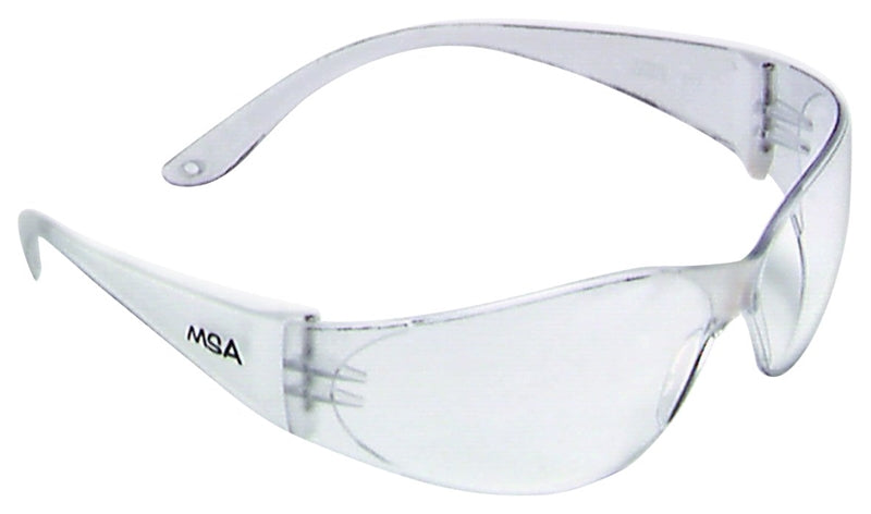 BOSS MFG Safety Works 10006315 Close-Fitting Safety Glasses, Anti-Fog, Anti-Scratch Lens, Rimless Frame, Clear Frame