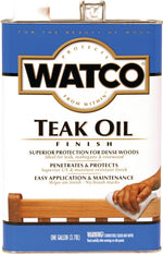 WATCO Watco 242225 Teak Oil Finish, Clear, Liquid, 1 gal, Can