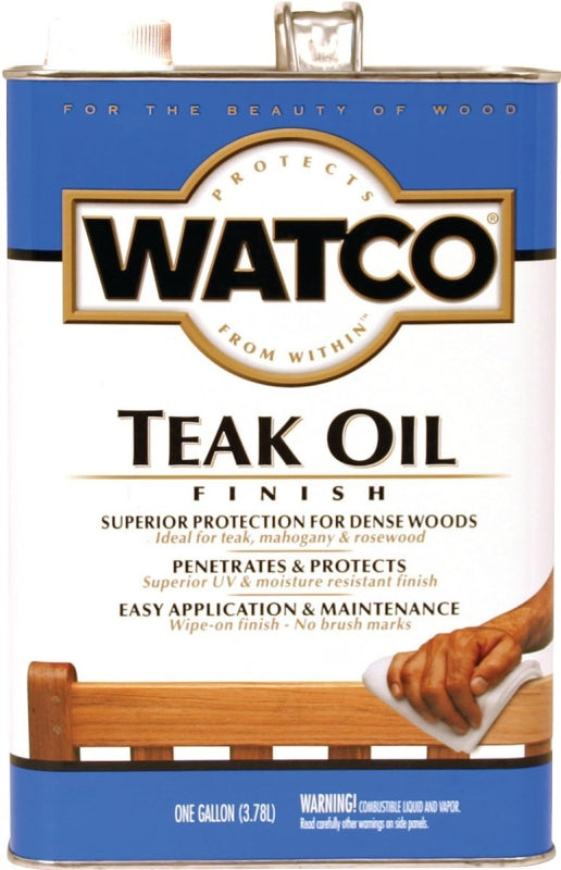 WATCO Watco 242225 Teak Oil Finish, Clear, Liquid, 1 gal, Can