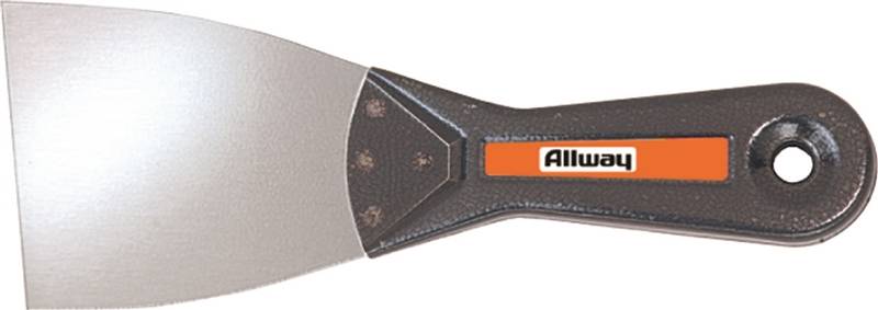 ALLWAY TOOLS ALLWAY T30S Wall Scraper, 3 in W Blade, Stiff Blade, Steel Blade, Steel Handle