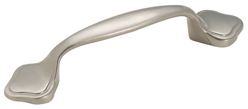AMEROCK Amerock Everyday Heritage Series 253G10 Cabinet Pull, 4-3/4 in L Handle, 1 in Projection, Zinc, Satin Nickel