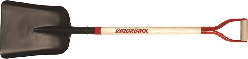 RAZOR-BACK Razor-Back 79809 Scoop Shovel, 11-1/4 in W Blade, 14-1/2 in L Blade, Steel Blade, North American Hardwood Handle