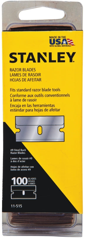 STANLEY STANLEY 11-515 Blade, Razor, 1-Edge Blade, Steel Blade PAINT STANLEY