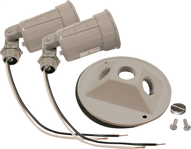 HUBBELL Hubbell 5625-5 Lamp Holder, Combination, Weatherproof, 3.336 in L x 8 in W x 4.125 in H Dimensions, 120 V, PAR 38 Lamp