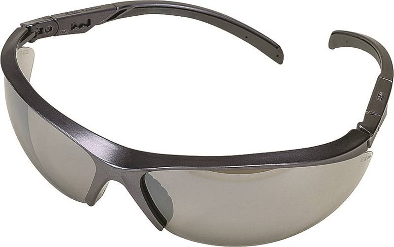 BOSS MFG MSA 10083083 Safety Glasses, Anti-Fog Lens, Metal Blue/Gray Frame