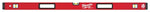 MILWAUKEE Milwaukee REDSTICK Series MLBXM48 Magnetic Box Level, 48 in L, 3-Vial, 1-Hang Hole, Magnetic, Aluminum, Red
