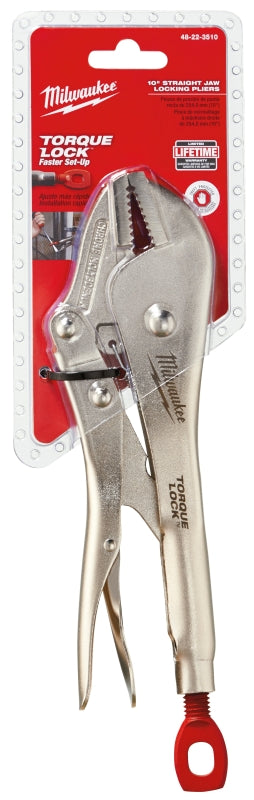MILWAUKEE Milwaukee Torque Lock 48-22-3510 Locking Plier, 10 in OAL, 1-3/4 in Jaw Opening, 5/8 in W Jaw, 5/8 in L Jaw