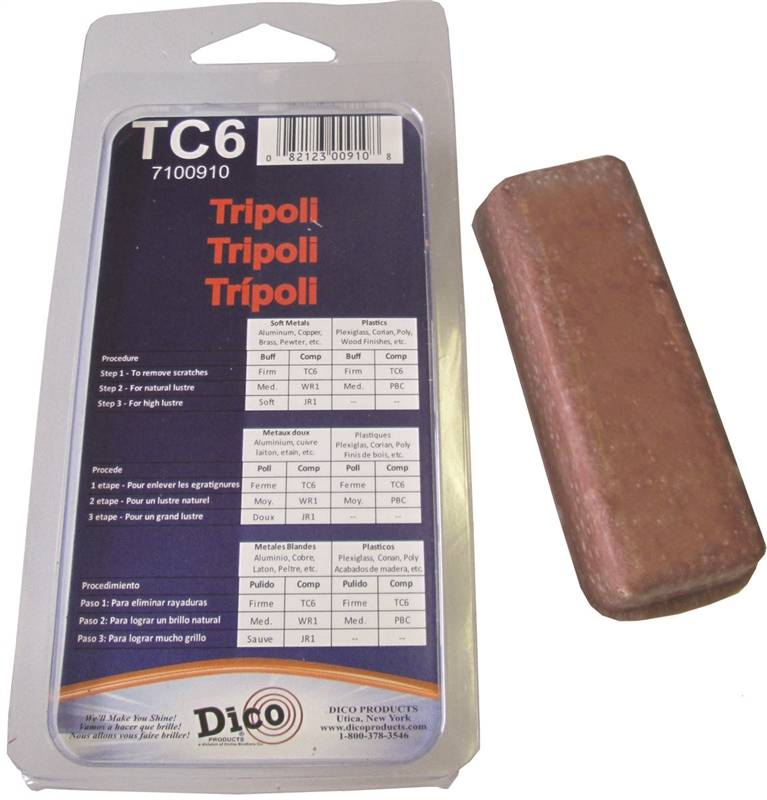 DICO PRODUCTS Dico 7100910 Buffing Compound, Tripoli, Brown