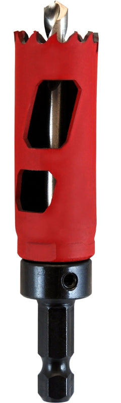 MORSE Morse MHSA10C Hole Saw, 5/8 in Dia, 1-15/16 in D Cutting, 3/8 in Arbor, 4/6 TPI, HSS Cutting Edge