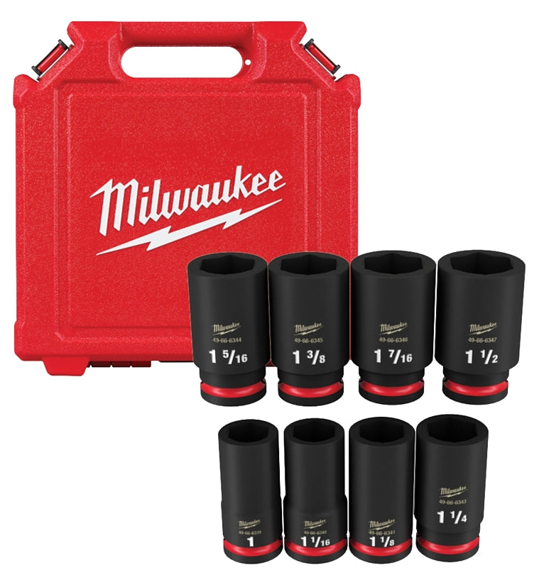 MILWAUKEE Milwaukee 49-66-7018 SHOCKWAVE Impact Duty Series Socket Set, Steel, Specifications: 3/4 in Drive