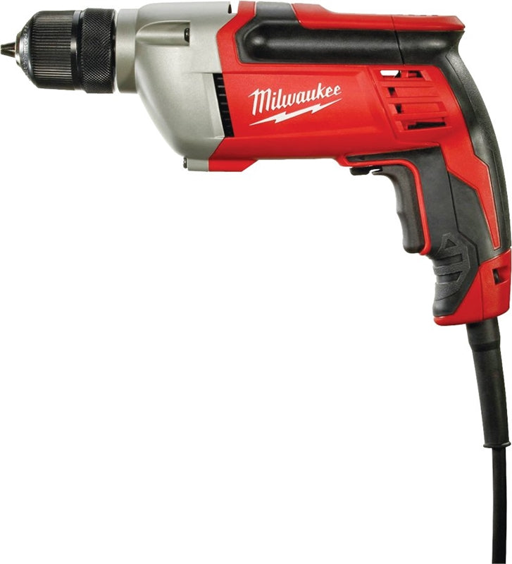 MILWAUKEE Milwaukee 0240-20 Electric Drill, 8 A, 3/8 in Chuck, Keyless Chuck, 8 ft L Cord, Includes: (1) Soft-Grip Handle