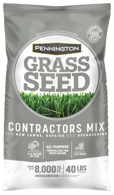 PENNINGTON Pennington 100520262 Central Contractors Seed Mix, 40 lb Bag
