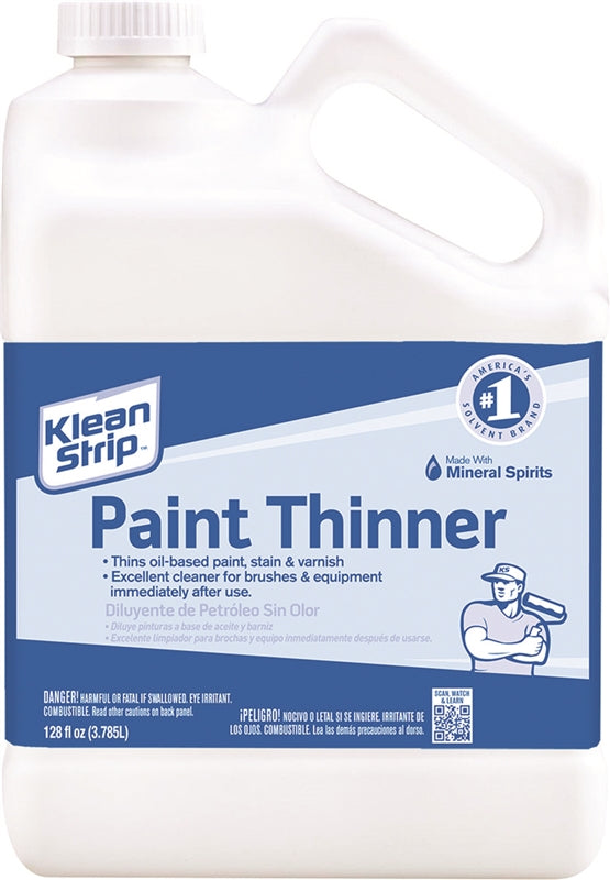 KLEAN STRIP Klean Strip GKPT94400CB Paint Thinner, Water White, 1 gal, Can, Liquid, Aromatic Hydrocarbon