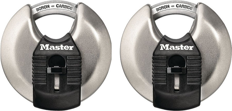 MASTER LOCK Master Lock Magnum Series M40XT Discus Padlock, Alike Key, Shrouded Shackle, 3/8 in Dia Shackle, Boron Carbide Shackle