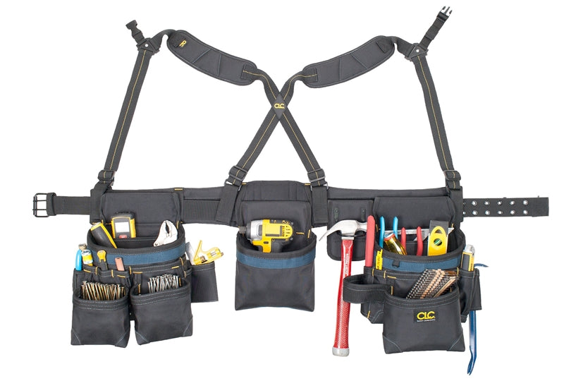 HULTAFORS CLC Tool Works Framing Master Series 2617 Tool Belt, 29 to 46 in Waist, Ballistic Poly Fabric, Black, 28-Pocket