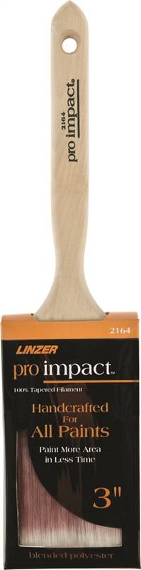 LINZER Linzer WC 2164-3 Paint Brush, 3 in W, 3 in L Bristle, Polyester Bristle, Sash Handle