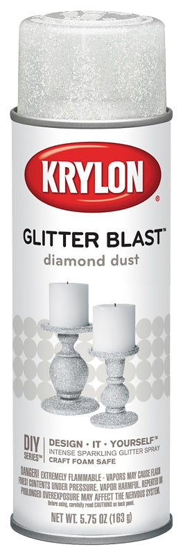 KRYLON Krylon K03804A00 Craft Spray Paint, Glitter, Diamond Dust, 5.75 oz, Can