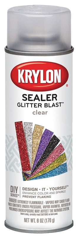 KRYLON Krylon K03800000 Craft Spray Paint, Glitter, Clear, 6 oz, Can