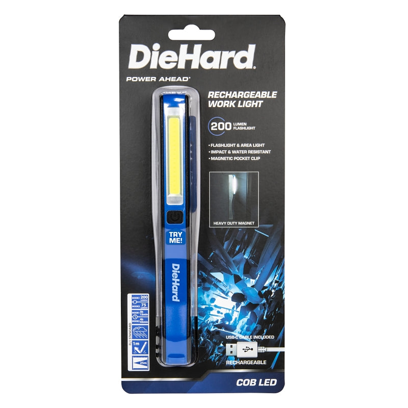 DORCY Dorcy 41-6641 Pocket Work Light, Lithium-Ion Battery, 200 Lumens, Black/Blue ELECTRICAL DORCY