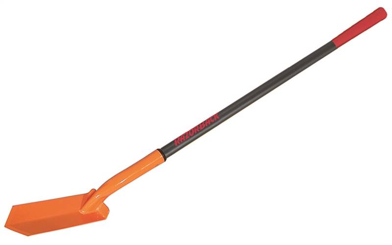 RAZOR-BACK Razor-Back 47034 Trenching Shovel, 4 in W Blade, Steel Blade, Fiberglass Handle, Extra Long Handle, 43 in L Handle