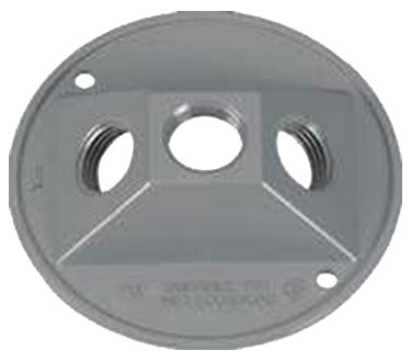 TEDDICO/BWF BWF CR-3V Cover, Lampholder, 4-1/2 in Dia, Round, Metal, Gray, 24/PK, Powder-Coated ELECTRICAL TEDDICO/BWF