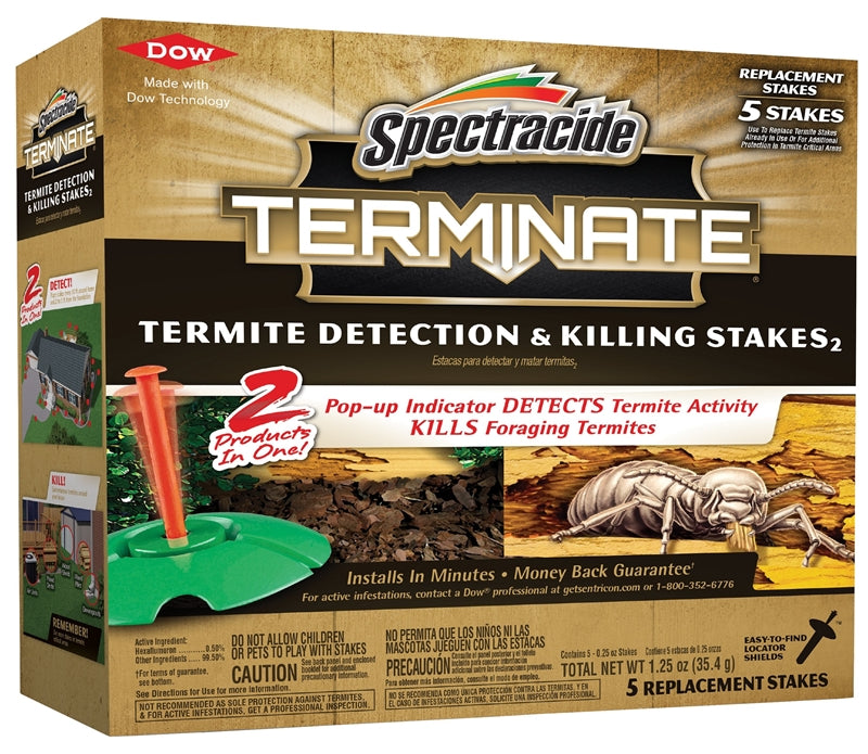SPECTRACIDE Spectracide HG-96116 Termite Detection and Killing Stake, Solid, Odorless, Brown/Tan LAWN & GARDEN SPECTRACIDE