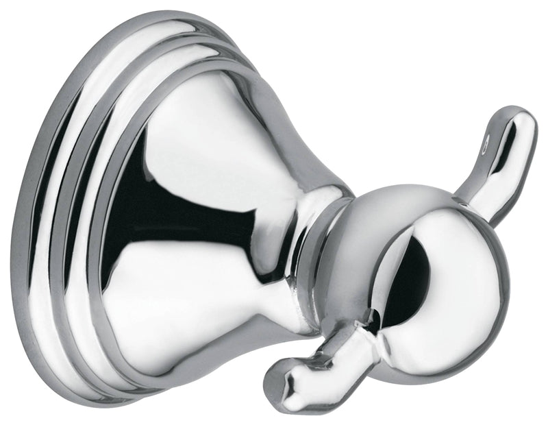 MOEN Moen Preston Series DN8403CH Robe Hook, 30 lb, 2-Hook, Zinc, Chrome, Screw Mounting HARDWARE & FARM SUPPLIES MOEN