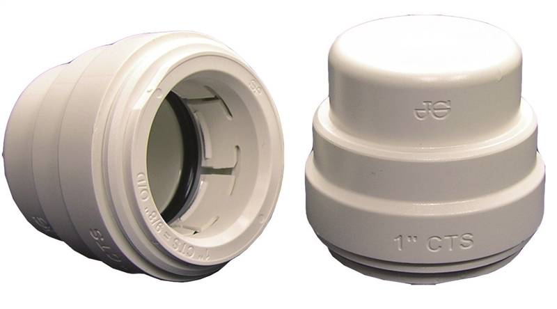 SHARKBITE John Guest PSEI4628P End Cap, 3/4 in, Plastic, White, 3 to 12 bar Pressure PLUMBING, HEATING & VENTILATION SHARKBITE