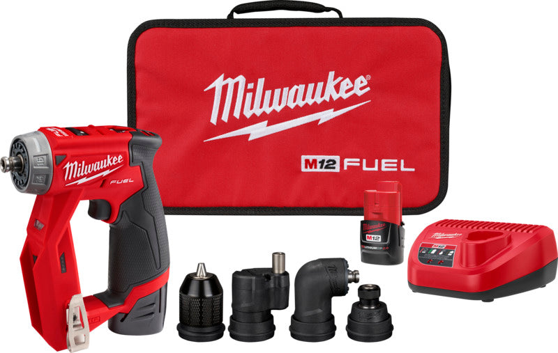 MILWAUKEE Milwaukee M12 2505-22 Drill/Driver Kit, Battery Included, 12 V, 3/8 in Chuck, Keyless Chuck TOOLS MILWAUKEE