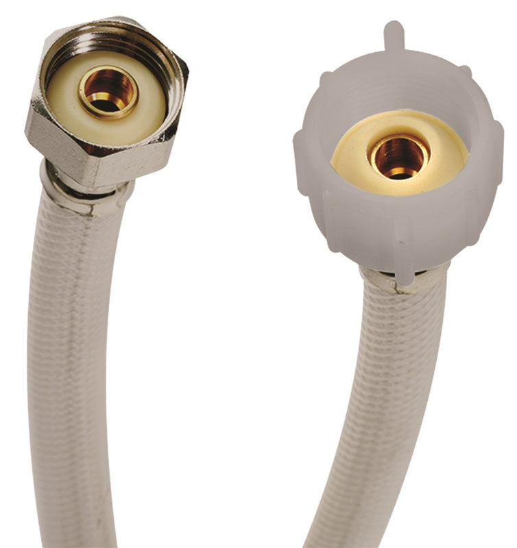 FLUIDMASTER Fluidmaster B4TV12 Toilet Connector, 1/2 in Inlet, FIP Inlet, 7/8 in Outlet, Ballcock Outlet, Vinyl Tubing, 12 in L PLUMBING, HEATING & VENTILATION FLUIDMASTER