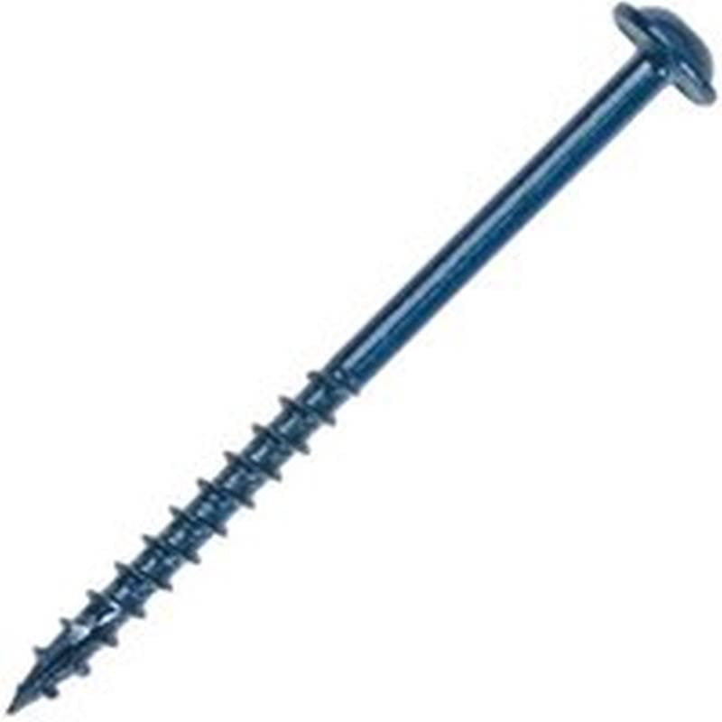 KREG Kreg Blue-Kote SML-C2B-50 Pocket-Hole Screw, #8 Thread, 2 in L, Coarse Thread, Maxi-Loc Head, Square Drive, 50/PK