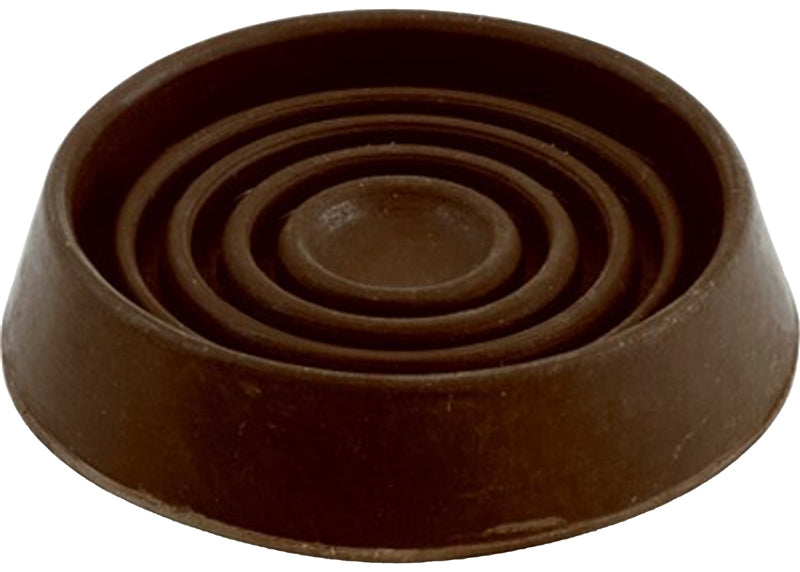 SHEPHERD Shepherd Hardware 9067 Caster Cup, Round, Rubber, Brown, 3 in L x 3 in W x 1 in H Dimensions HARDWARE & FARM SUPPLIES SHEPHERD