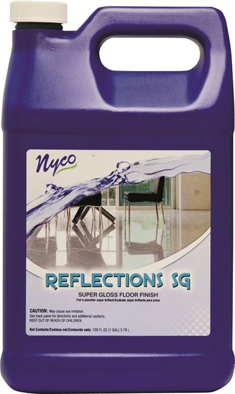 NYCO PRODUCTS nyco NL90422-900104 Floor Polish, 128 oz, White, Liquid