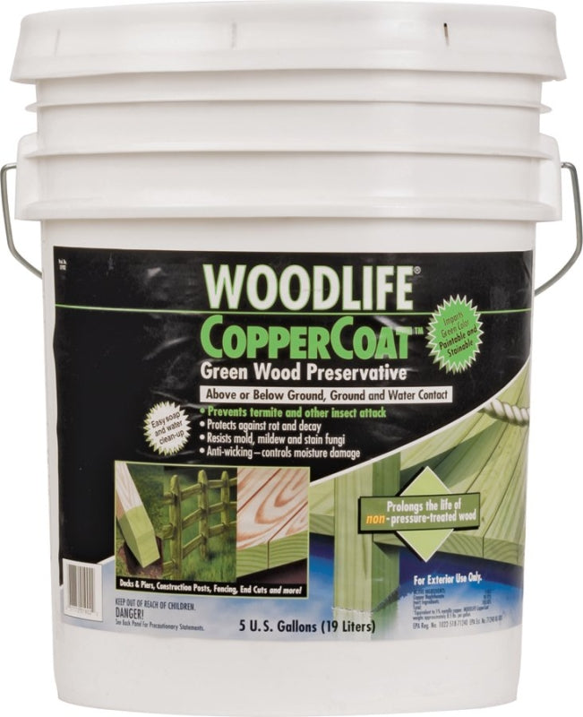 WOODLIFE Wolman 1902A Preservative, Green, Liquid, 5 gal, Can