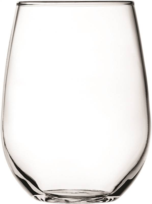 ANCHOR HOCKING Anchor Hocking Vienna Series 95141AHG17 Stemless Wine Glass, 15 oz Capacity, Glass, White, Dishwasher Safe: Yes