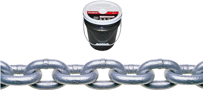 CAMPBELL CHAIN Campbell 014-0433 Proof Coil Chain, 1/4 in, 141 ft L, 30 Grade, Steel, Galvanized HARDWARE & FARM SUPPLIES CAMPBELL CHAIN
