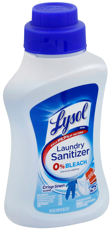 LYSOL Lysol 97190 Laundry Sanitizer, 41 oz Bottle, Liquid, Crisp Linen, Blue