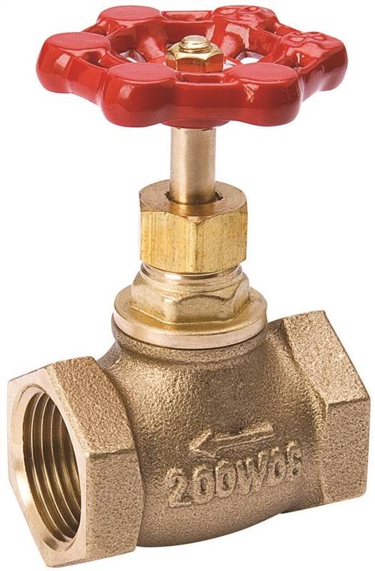 B & K INDUSTRIES B & K ProLine Series 106-002NL Globe Valve, 3/8 in Connection, IPS, 125, 200 psi Pressure, Brass Body LAWN & GARDEN B & K INDUSTRIES