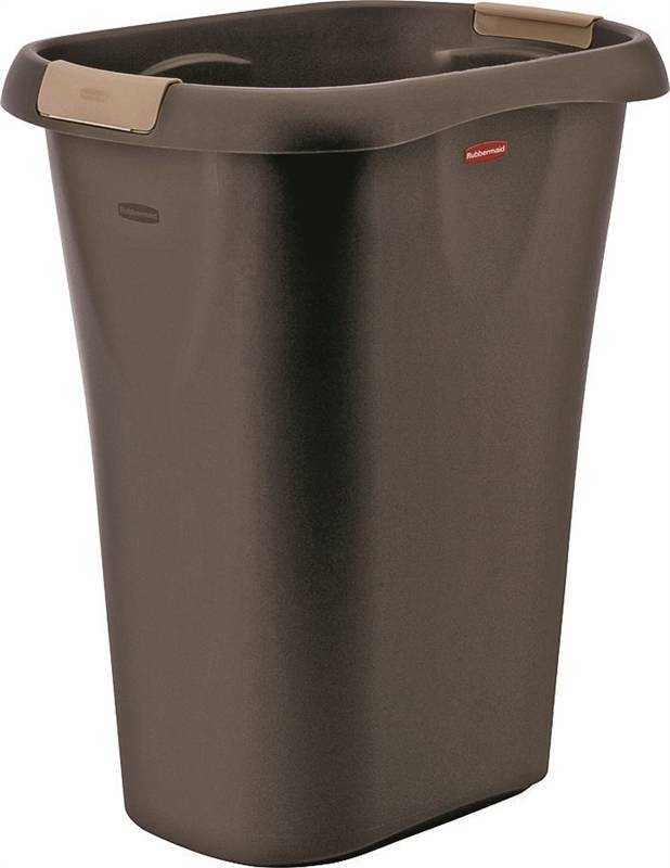 RUBBERMAID Rubbermaid 5L60 FG5L6000CSHM Waste Basket, 32 qt Capacity, Plastic, Cashmere, 19 in H HOUSEWARES RUBBERMAID