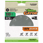 GATOR Gator Shopsmith 9022 Sanding Disc, 5 in Dia, 100 Grit, Medium, Aluminum Oxide Abrasive, Film Backing, Vented TOOLS GATOR