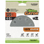 GATOR Gator Shopsmith 9023 Sanding Disc, 5 in Dia, 120 Grit, Fine, Aluminum Oxide Abrasive, Film Backing, Vented PAINT GATOR