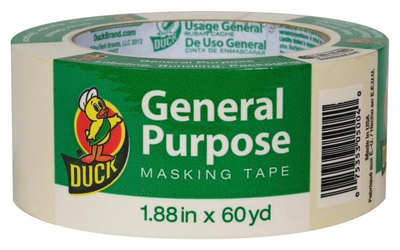 DUCK Duck 394700 Masking Tape, 60 yd L, 1.88 in W