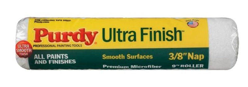PURDY Purdy Ultra Finish 140678092 Roller Cover, 3/8 in Thick Nap, 9 in L, Microfiber Cloth Cover