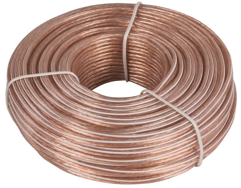 ZENITH Zenith AS110024C Speaker Wire, 24 AWG Wire, PVC Sheath, Clear Sheath ELECTRICAL ZENITH